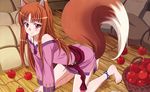  detexted horo kemonomimi shinohara_kenji signed spice_and_wolf tail 