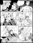  baccano! blank_speech_bubble claire_stanfield comic greyscale ladd_russo male_focus monochrome multiple_boys non-web_source speech_bubble unfinished yaoi 