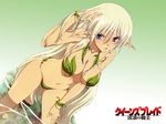  alleyne blonde elf leaf_bikini pointed_ears queen&#039;s_blade 