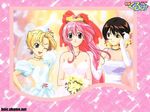  karinka kurumi pink_hair saki_(steel_angel_kurumi) steel_angel_kurumi wallpaper wedding wedding_dress 