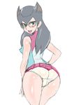  animal_ears artist_request ass blush cameltoe cathy cathy_(yugioh_zexal) cathy_(yuu-gi-ou_zexal) miyawoo panties school_uniform sketch smile underwear yu-gi-oh! yugioh_zexal yuu-gi-ou_zexal 