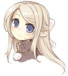  7010 blonde blue_eyes blush elf hair_ribbon pointed_ears ribbon smile 