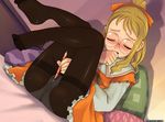  blonde blush megane onanism pantsu pantyhose ponytail tagme upskirt 