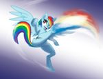  cutie_mark equine female friendship_is_magic fur hair horse kick mammal multi-colored_hair my_little_pony open_mouth pegasus pony rainbow_dash_(mlp) rainbow_hair solo thelonecrow unknown_artist wings 