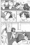  barefoot bottomless bra comic doujinshi feet foot_licking foot_smother foot_worship greyscale highres hirasawa_ui hirasawa_yui incest k-on! licking lingerie monochrome multiple_girls soles sweat tk_(takotsuboya) toenails toes translated underwear yuri 