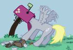  cutie_mark derpy_hooves_(mlp) equine female feral friendship_is_magic in_a_mailbox mailbox mammal my_little_pony pegasus solo stuck wings 