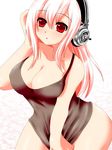  nitroplus oppai pink_hair red_eyes soniko super_soniko 