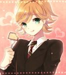  :q bad_id bad_pixiv_id barnaby_brooks_jr blonde_hair cake child food fork formal green_eyes male_focus necktie solo suit tiger_&amp;_bunny tongue tongue_out unabara_misumi younger 