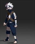  ankle_boots bad_id bad_pixiv_id blue_eyes blue_footwear boots child colored_eyelashes covered_mouth dark dual_wielding forehead_protector grey_background hair_between_eyes hakisutebox hatake_kakashi holding holding_weapon konohagakure_symbol kunai legs_apart looking_at_viewer male_focus mask naruto naruto_(series) naruto_shippuuden ninja serious silver_hair simple_background solo standing toeless_boots weapon younger 