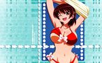  bikini breasts cleavage fujiwara_naeka high_res huge_breasts kamen_no_maid_guy mizugi oppai red_bikini tagme wallpaper 