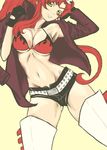  highres ponytail red_hair tengen_toppa_gurren-lagann tengen_toppa_gurren_lagann yellow_eyes yoko_littner yoko_ritona 