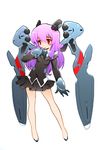  loli long_hair mecha_musume mechanical_wings necktie purple_hair red_eyes shiera_(vanpri) skirt sugeno_tomoaki suit tagme vanguard_princess 