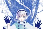  braid earmuffs gloves long_hair open_mouth ponytail sekka_yufu silver_eyes silver_hair solo utau yurari_(co10rs) 