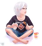  bad_id bad_pixiv_id child clothes_writing deadend_dolls final_fantasy final_fantasy_vii male_focus sephiroth solo white_background white_hair younger 