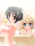  2girls akiyama_mio bath bathing bubbles k-on! kotobuki_tsumugi nude scanning_resolution tanihara_natsuki 