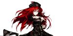  alternate_costume banpai_akira blue_eyes chinese_clothes clenched_hand hong_meiling koumajou_densetsu koumajou_densetsu_2 long_hair outstretched_arm outstretched_hand red_hair simple_background smile solo touhou wrist_cuffs 