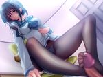  artist_request feet foot footjob hajimete_doushi_2_~happy_bakappuru~ pantyhose penis source_request 