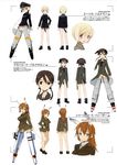  blue_eyes brown_eyes brown_hair charlotte_e_yeager erica_hartmann gertrud_barkhorn long_hair military_uniform orange_hair shimada_fumikane short_hair strike_witches striker_units translation_request uniform 