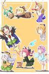  absurdres bad_id bad_pixiv_id chibi highres horn hoshiguma_yuugi kaenbyou_rin kisume komeiji_koishi komeiji_satori kurodani_yamame mismatched_footwear mizuhashi_parsee multiple_girls reiuji_utsuho subterranean_animism toor_0111 touhou 