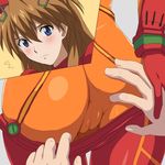  anus ass_grab asuka_langley blue_eyes blush brown_hair cameltoe embarrassed evangelion:_2.0_you_can_(not)_advance hairclip long_hair neon_genesis_evangelion plugsuit rebuild_of_evangelion skin_tight skirt_lift twin_tails undressing vagina 
