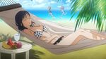  beach bikini chase drink fruit hammock konori_mii megane misaka_mikoto mizugi ocean shirai_kuroko to_aru_kagaku_no_railgun 