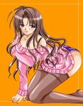  breast_hold cleavage nishimata_aoi pantsu tagme thighhighs 