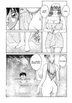  blue_eyes blush breasts explicit huge_ass huge_breasts manga navel oppai towel 