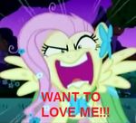  angry fluttershy_(mlp) friendship_is_magic love me my_little_pony to want want_to_love_me 