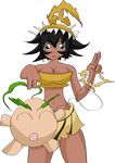  black_hair dark_skin grey_eyes sadida wakfu 