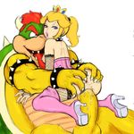  bowser breasts butt corset cowgirl_position female female_on_top fingerless_gloves gloves human koopa legoman legwear lingerie male mammal mario_bros nintendo on_top open_mouth penis plain_background princess princess_peach pussy royalty scalie sex sr stockings straddling straight super_mario_bros. thick_penis tongue tongue_out video_games white_background 