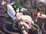  areolae belly censored erect_nipples exhausted green_hair kimono navel nipples open_shirt oppai pregnant puffy_nipples raep red_eyes restrained sex tagme teentacles torn_clothes vaginal 