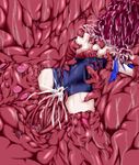  blue_hair breasts cum cum_in_pussy female girl inside_creature restrained sex spread_legs swimsuit tentacle vore 