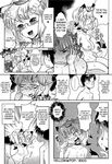  &hearts; after_sex animal_ears black_and_white blush breasts collar comic deity dialog dialogue english_text eyewear fangs female fox_ears fox_tail glasses goddess greyscale human japanese_text kemonono male mammal monochrome nipples open_mouth panties straight text underwear yellow_pop 