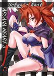  arcana_heart arcana_heart_3 boots breasts large_breasts legs long_hair red_hair scharlachrot shimusu solo thighs twintails 