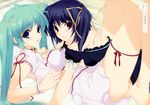  black_lemon-chan iizuki_tasuku lingerie melon-chan melonbooks ribbons yuri 