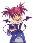  :p absurdres bad_id bad_pixiv_id bat_wings demon_girl detached_sleeves disgaea doll earrings etna highres jewelry morrow_(hitodama-x) pointy_ears prinny red_eyes red_hair skirt skull solo tongue tongue_out transparent_background wings 