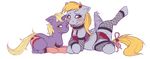  crookedtrees cub derpy_hooves_(mlp) dinky_hooves_(mlp) equine female feral friendship_is_magic hair horn horns horse legwear male mammal my_little_pony pegasus plain_background pony railgunner stockings unicorn white_background wings young 