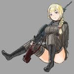  blonde blonde_hair braid coh dp-27 gun k.y. machine_gun military thighhighs weapon world_war_ii wwii 