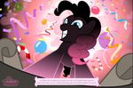  balloons blue_eyes candy candy_cane confetti english_text equine female flamingo1986 flamingo_1986 friendship_is_magic fur hair horse mammal my_little_pony pink_fur pink_hair pinkie_pie_(mlp) pony sinister streamers text the_balad_of_mecha_pinkie_pie 