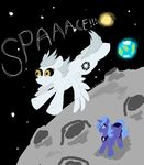  alicorn blue_eyes blue_hair cutie_mark duo equine female feral freak_eyes friendship_is_magic hair horn horns horse male mammal moon my_little_pony pegasus ponification pony portal_(series) princess_luna_(mlp) space space_core unknown_artist valve winged_unicorn wings 