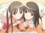  2girls blush cg eroge fault!! group_sex pettanko saeki_ai sex sugiyama_mio threesome tony twin_tails 