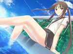  cg eroge fault!! pantsu pool school_uniform skirt smile sugiyama_mio tagme tony twin_tails water 