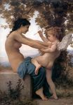  1girl arrow ass barefoot breasts child cupid feet greek_mythology medium_breasts nipples nude reference_work william-adolphe_bouguereau wings 