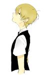  blonde_hair durarara!! kida_masaomi male_focus school_uniform short_sleeves solo sukimadehitori sweater_vest 