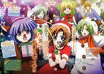  christmas furude_rika higurashi_no_naku_koro_ni houjou_satoko morimoto_hirofumi ryuuguu_rena sonozaki_mion sonozaki_shion 