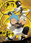  black_star crease nakatsukasa_tsubaki scanning_artifacts soul_eater 