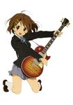  guitar hirasawa_yui horiguchi_yukiko jpeg_artifacts k-on! school_uniform 