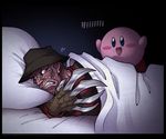  claws crossover darkness fear freddy_krueger kirby kirby_(series) nightmare nightmare_on_elm_street nintendo pillow sheet unknown_artist video_games 