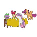  applebloom_(mlp) cub cutie_mark_crusaders_(mlp) dragon equine female feral friendship_is_magic group horn horse male mammal my_little_pony pegasus pony rope scalie scootaloo_(mlp) spike_(mlp) sweetie_belle_(mlp) tea unicorn unknown_artist wings young 