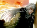  gray_hair ignis_(will_o_wisp) long_hair male red_eyes will_o_wisp 